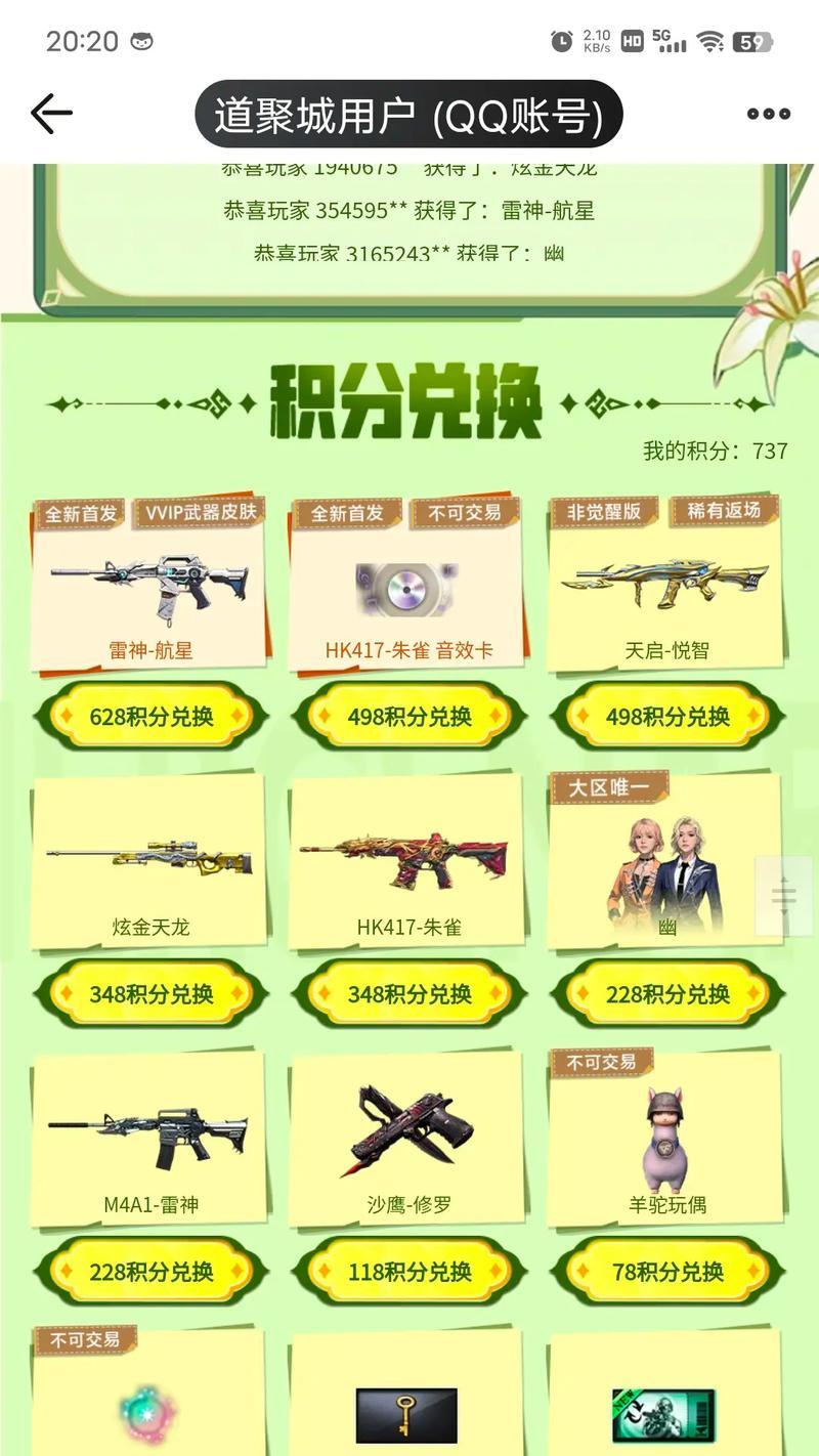 CF抽奖288积分需要多少人民币？抽奖后能获得什么？